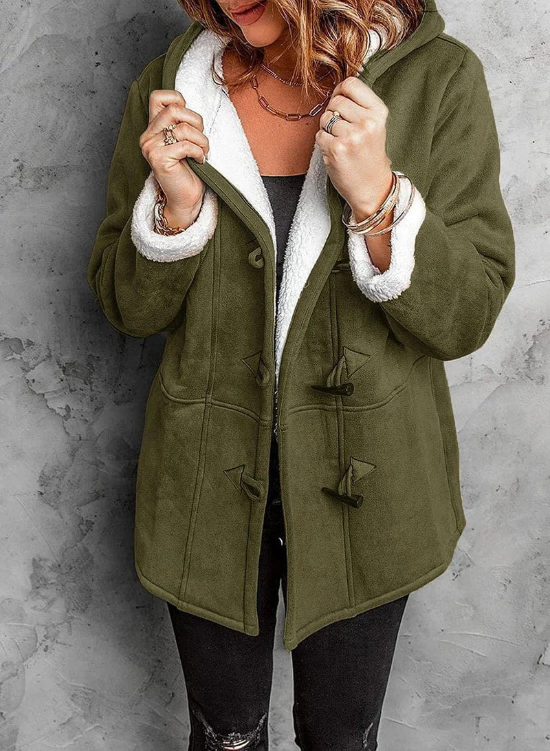 Salma™ | Cozy Fleece-Lined Toggle-Front Duffle Coat