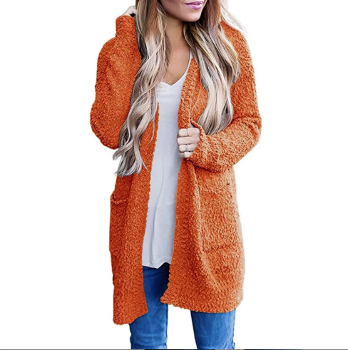 Imani™ | Bouclé Knit Open-Front Mid-Length Cardigan