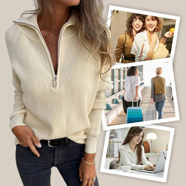 Mila™ | Cotton Ribbed Zip-Up