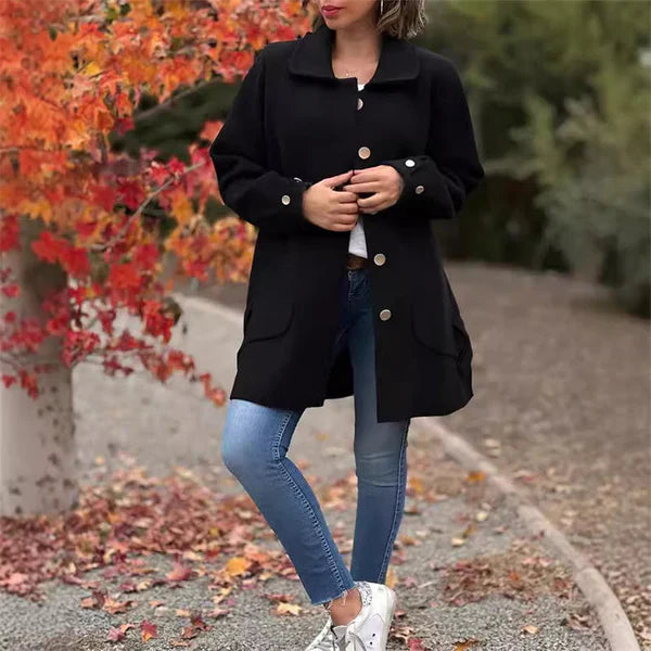 Anivia™ | Soft Coat with Buttons