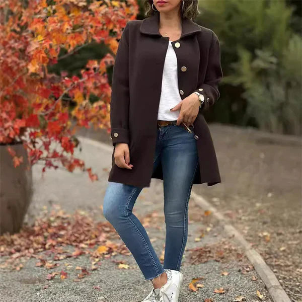 Anivia™ | Soft Coat with Buttons