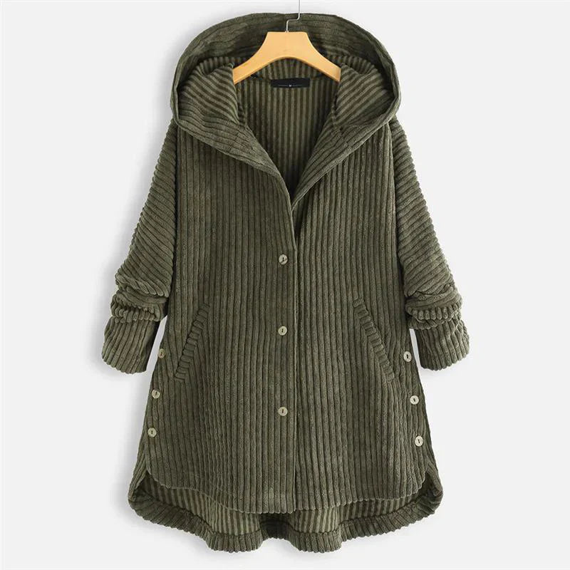 Dana™ | Cozy Relaxed-Fit Ribbed Hooded Coat