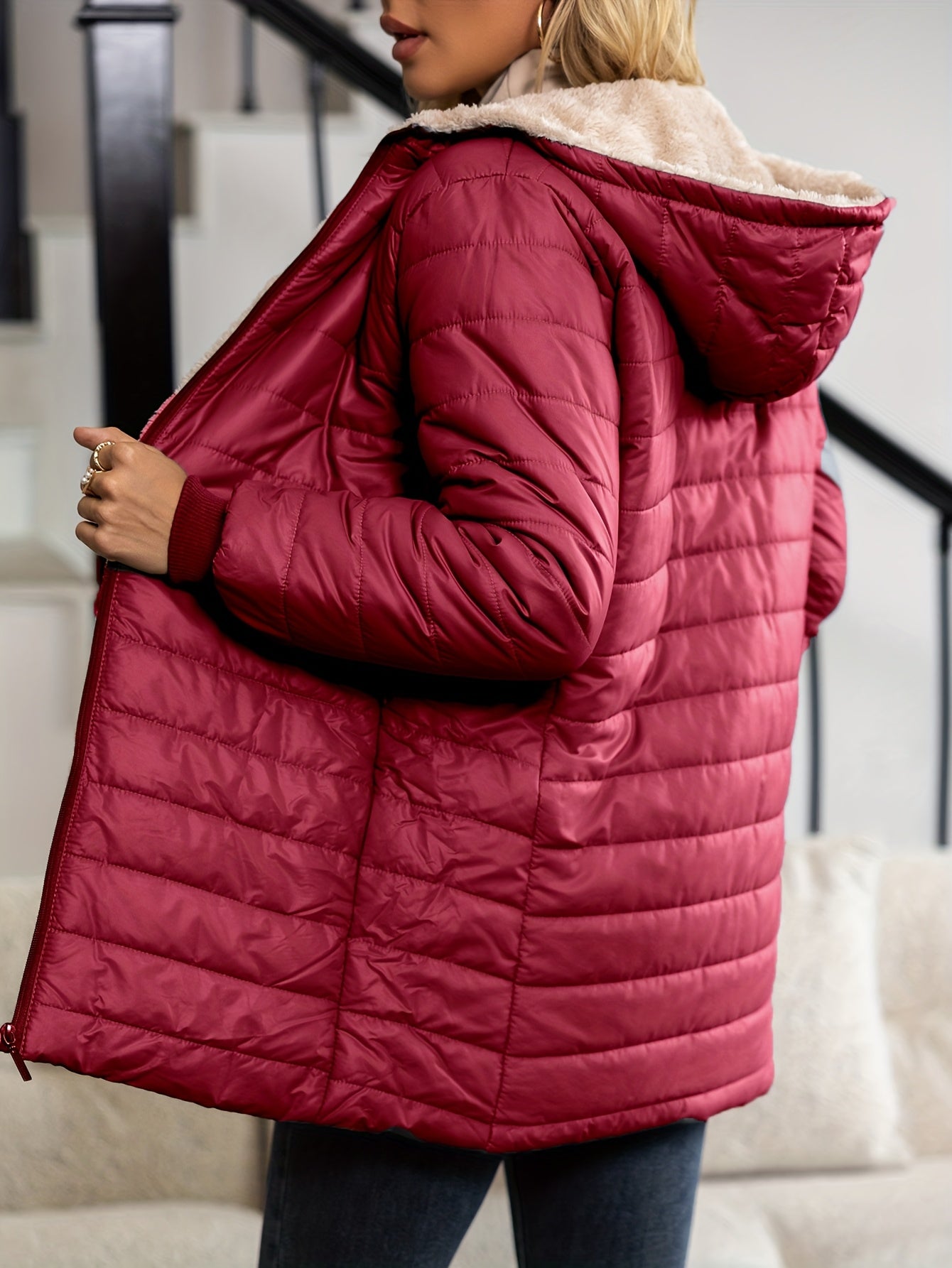 Sophia™ | Sherpa-Lined Quilted Puffer Jacket