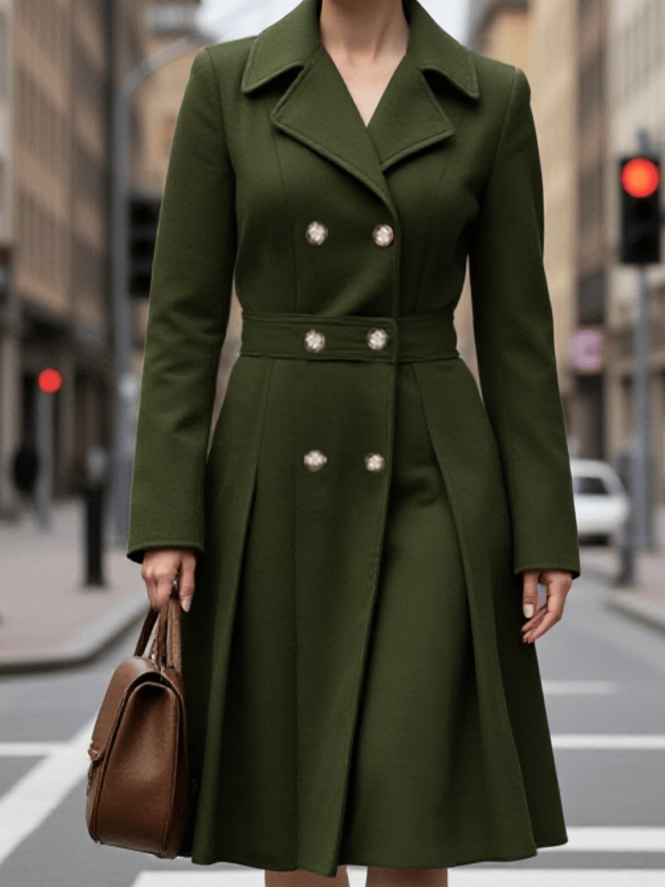 Suzette™ | Double-Breasted Fit-and-Flare Coat