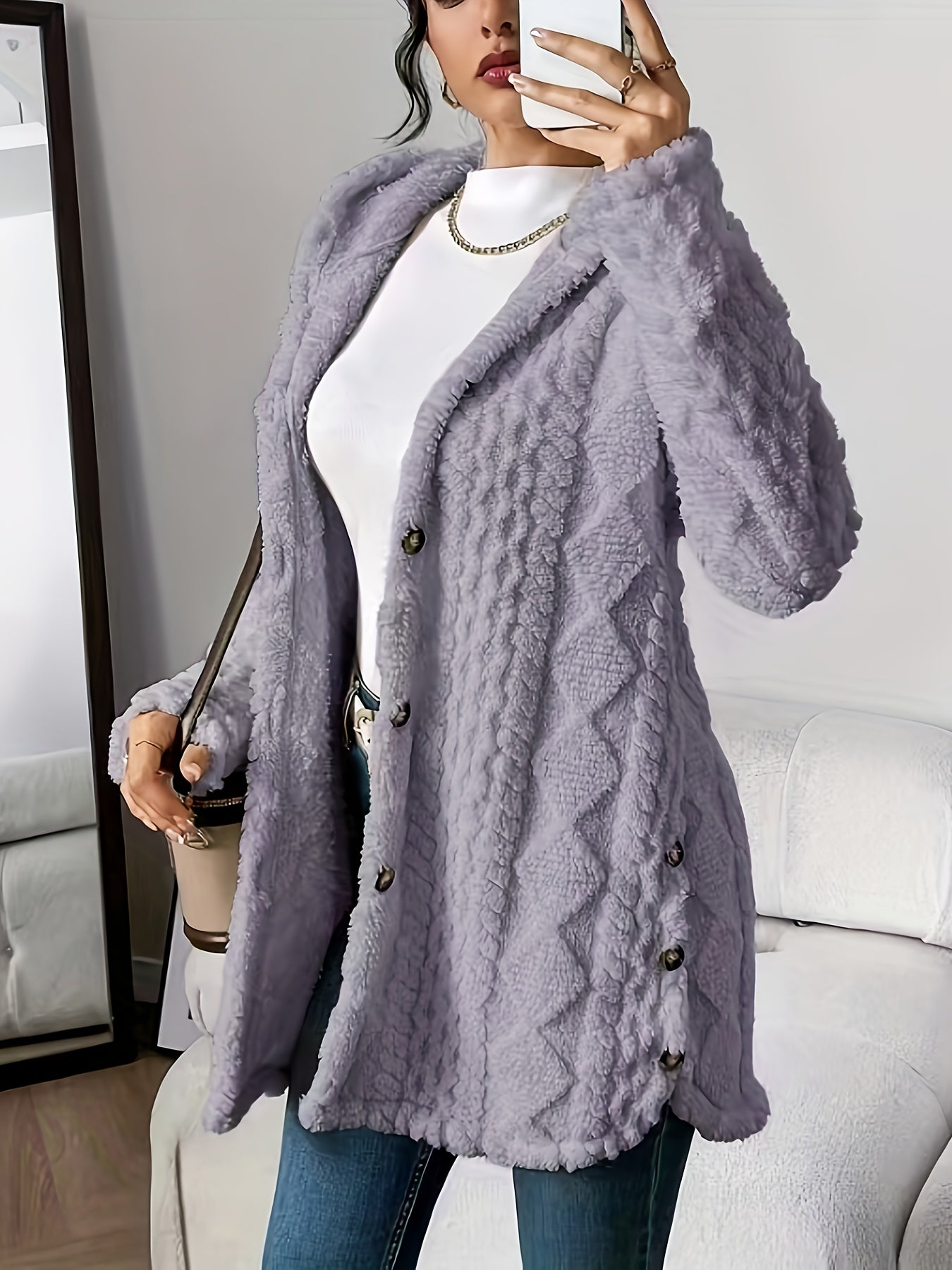 Fleur™ | Double Plush Cardigan, Comfortable Elegance