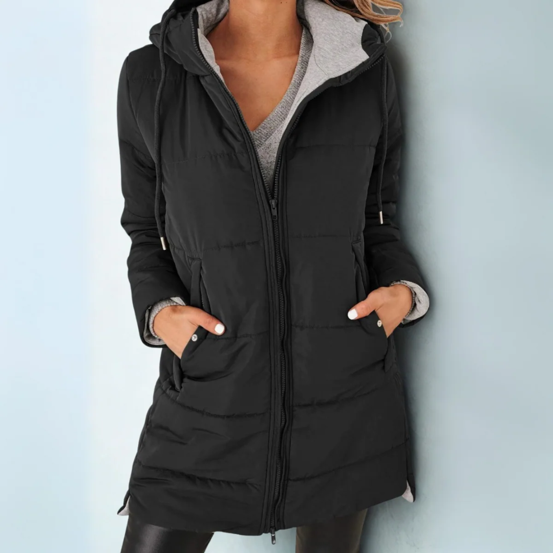 Giselle™ | Hooded Quilted Longline Puffer Coat