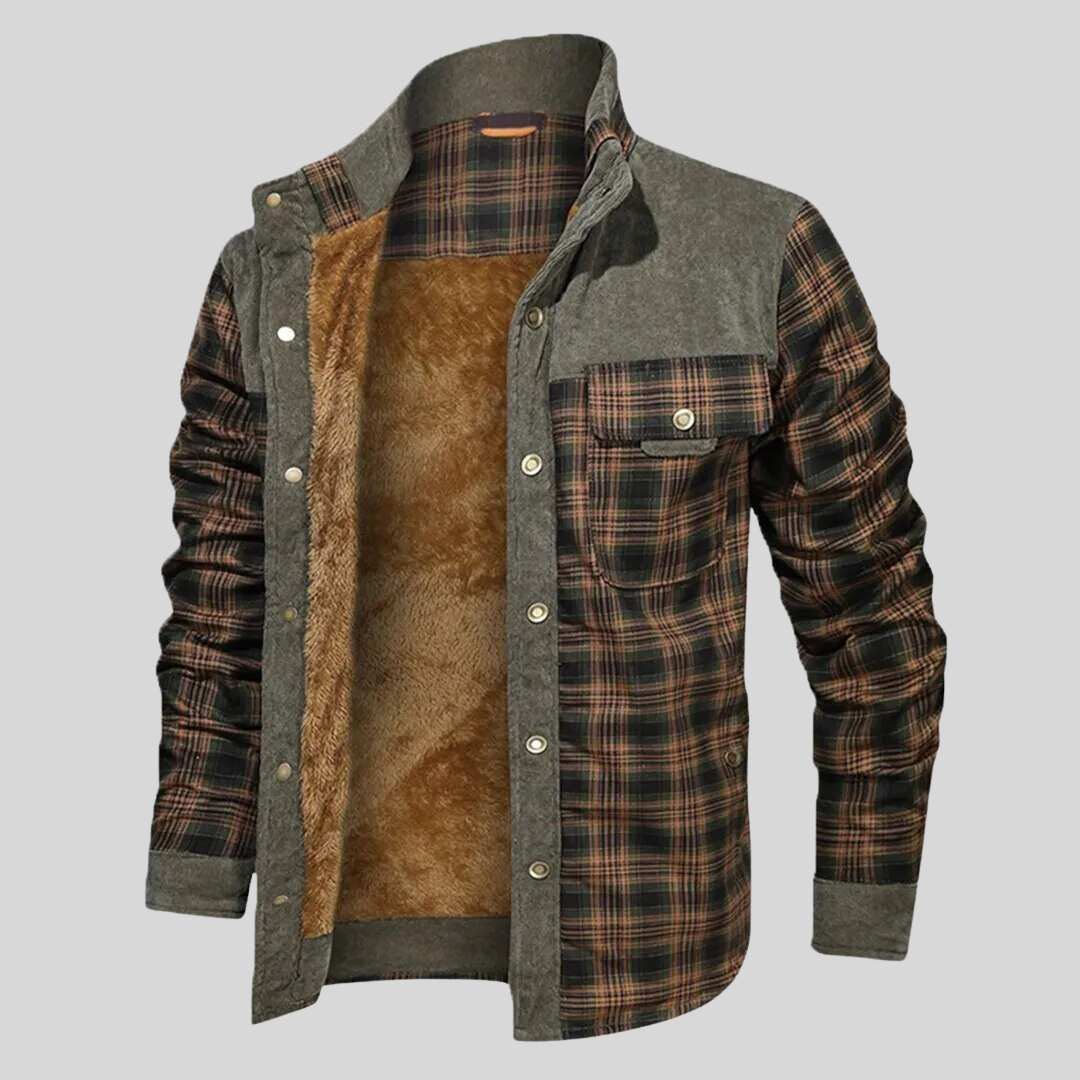 Bard™ | Sherpa-Lined Plaid Shirt Jacket