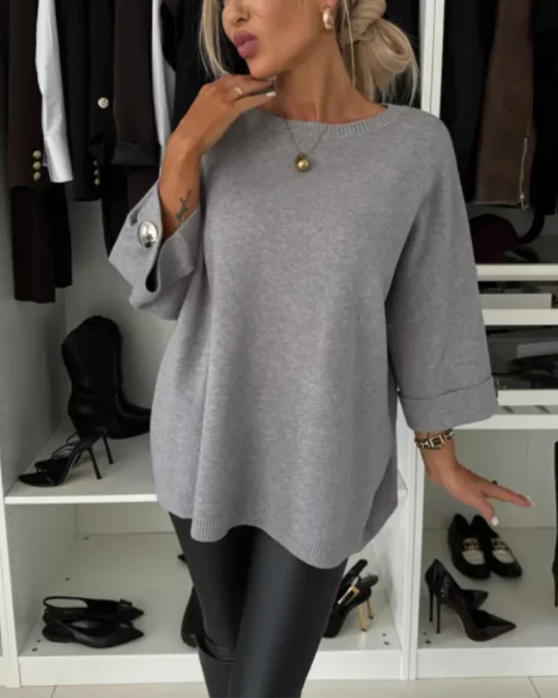 Nessa™ | Button-Up Chic Sweater