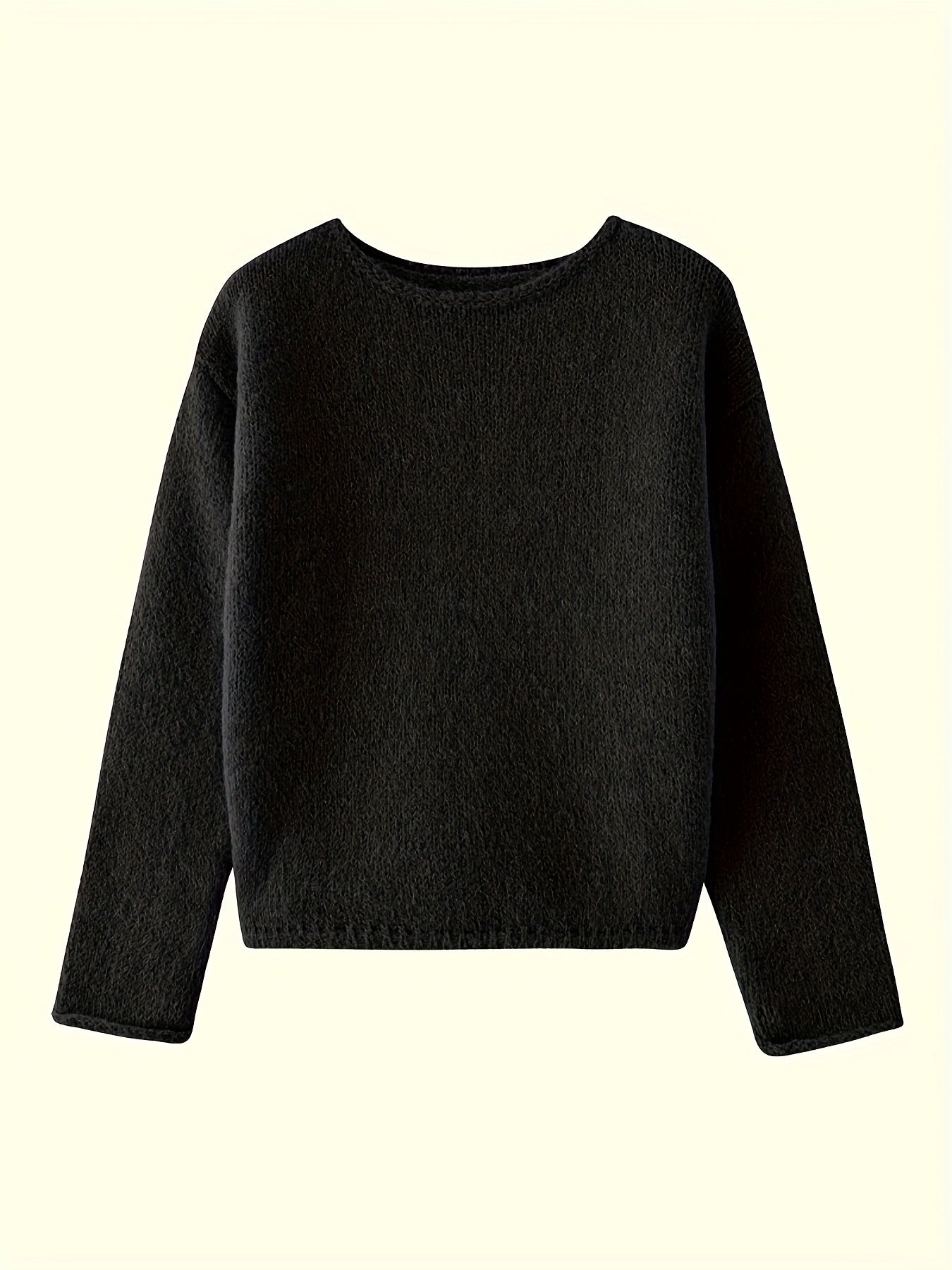 Mia™ | Fuzzy Oversized Boat-Neck Sweater