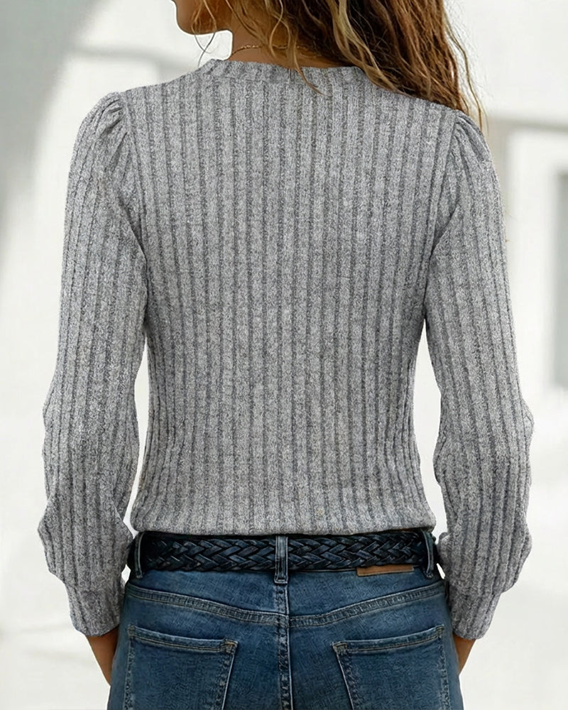 Avery™ | ribbed knit sweater top
