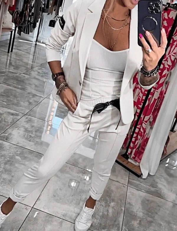 Tracy™ | Blazer and Fluid Pants Set