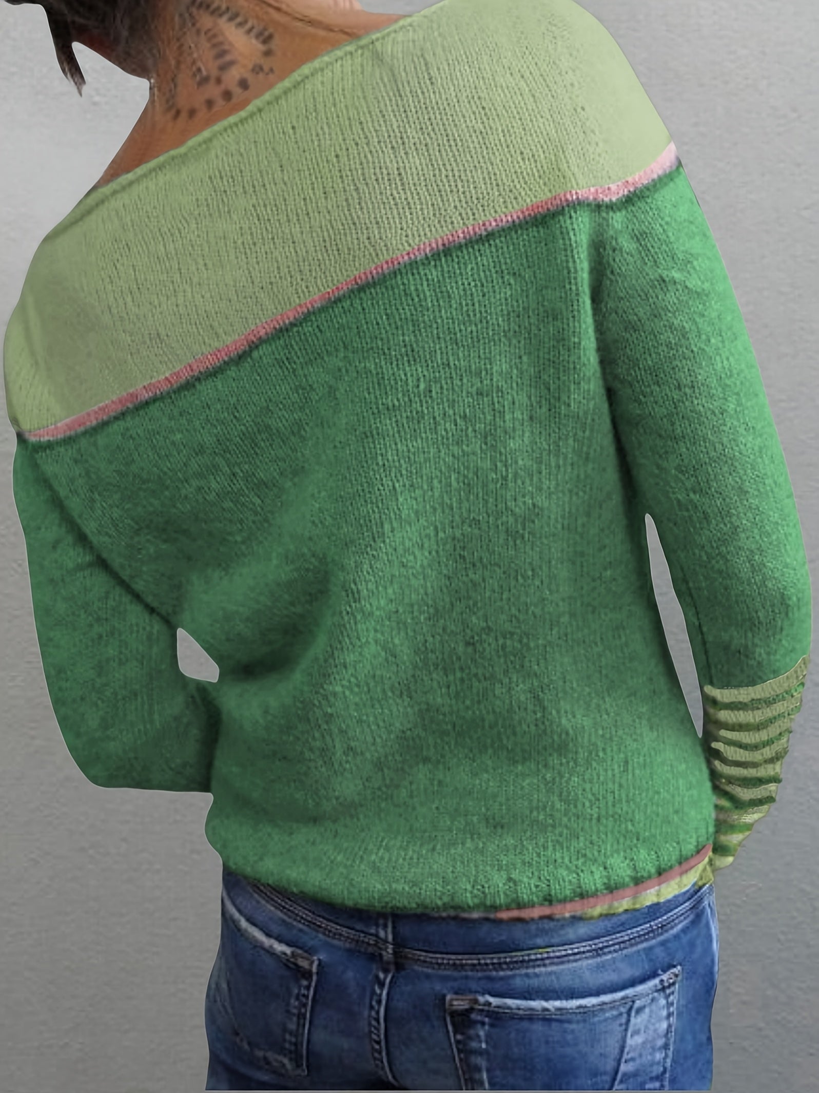Leila™ | Casual Striped and Color Block Sweater