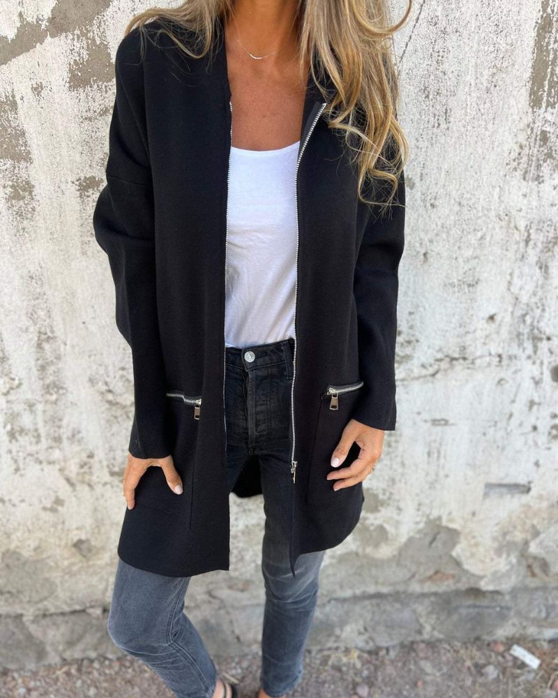 Alcatella™ | Elegant Long Sleeve Zip Cardigan