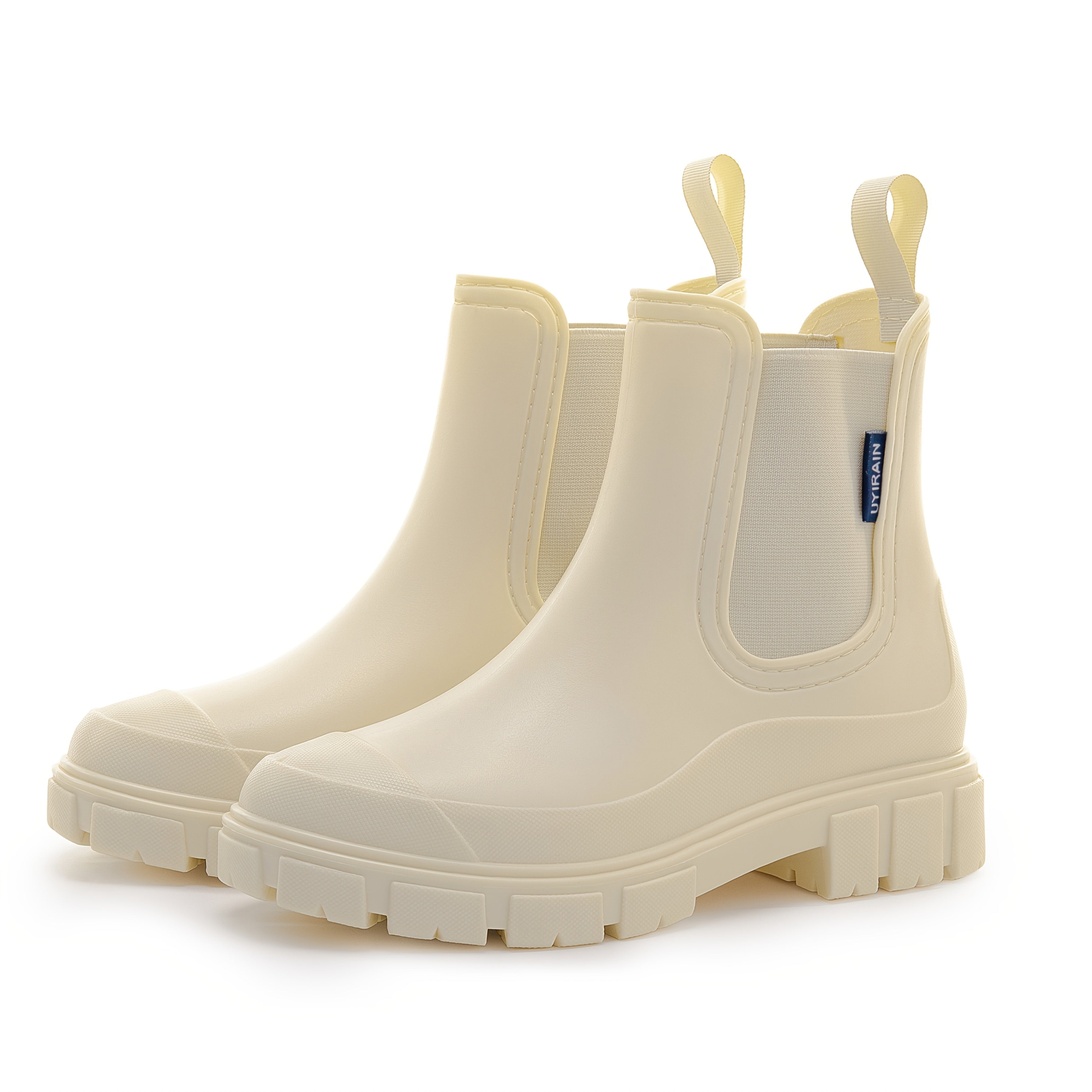 Amaranta™ | Waterproof Chelsea rubber lug-sole rain boots