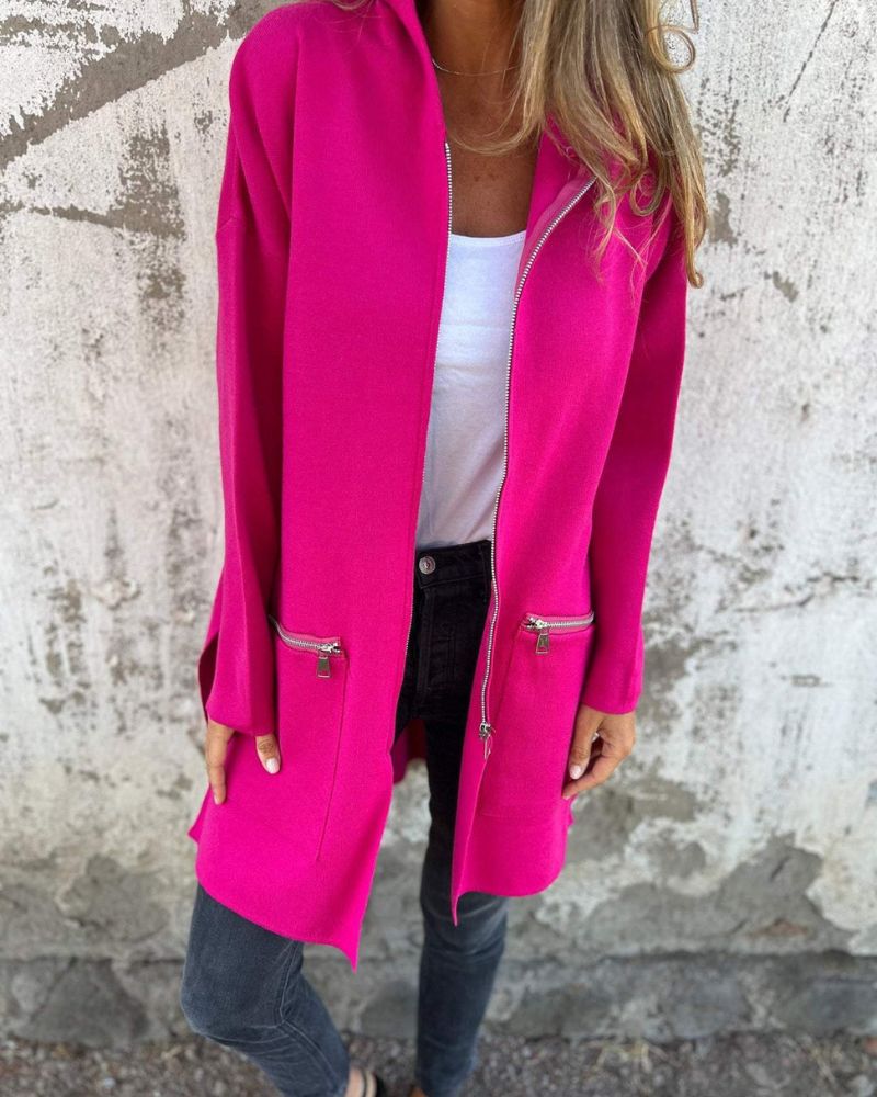 Alcatella™ | Elegant Long Sleeve Zip Cardigan