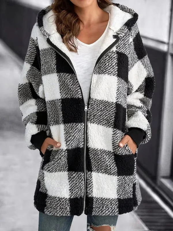 Sarah™ | Oversized Plaid Coat