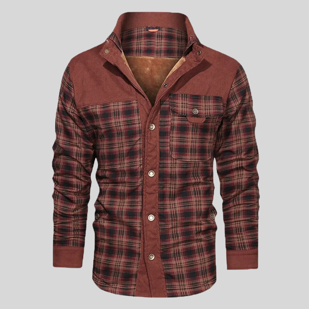 Bard™ | Sherpa-Lined Plaid Shirt Jacket