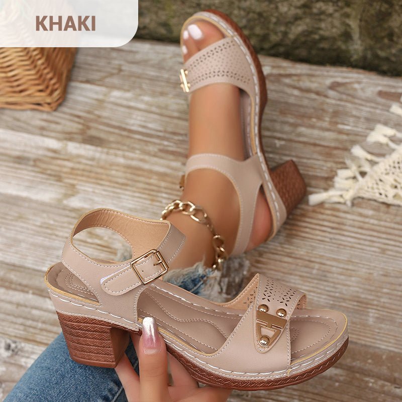 Gania™ | Elegant Block Heel Sandals