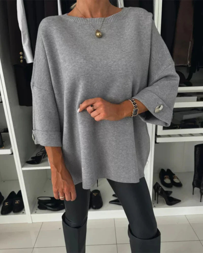 Nessa™ | Button-Up Chic Sweater