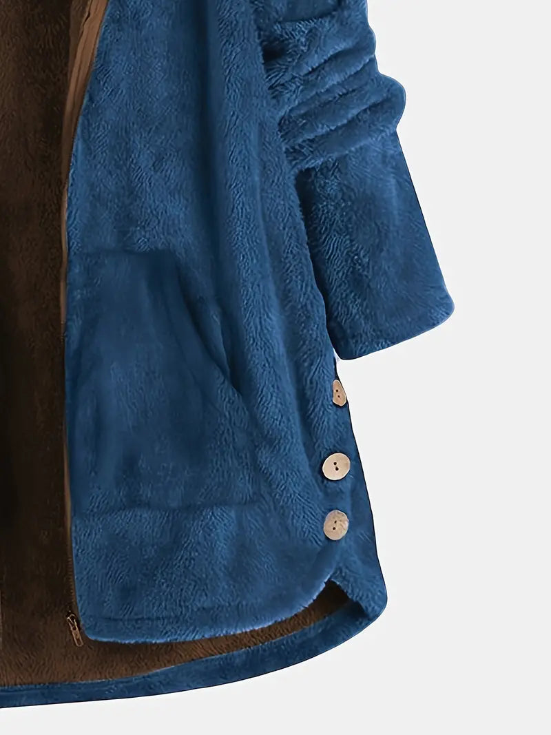 Amona™ | Hooded Plush Coat