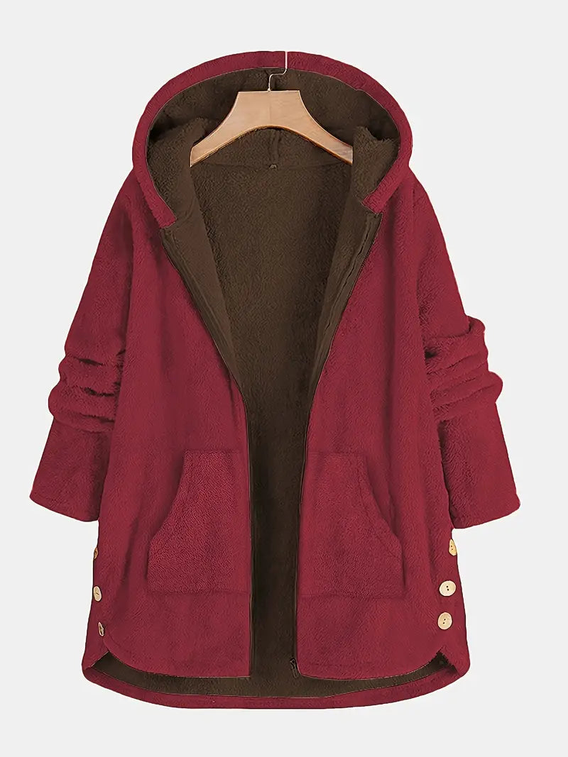 Amona™ | Hooded Plush Coat