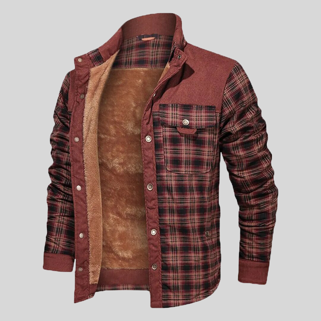Bard™ | Sherpa-Lined Plaid Shirt Jacket