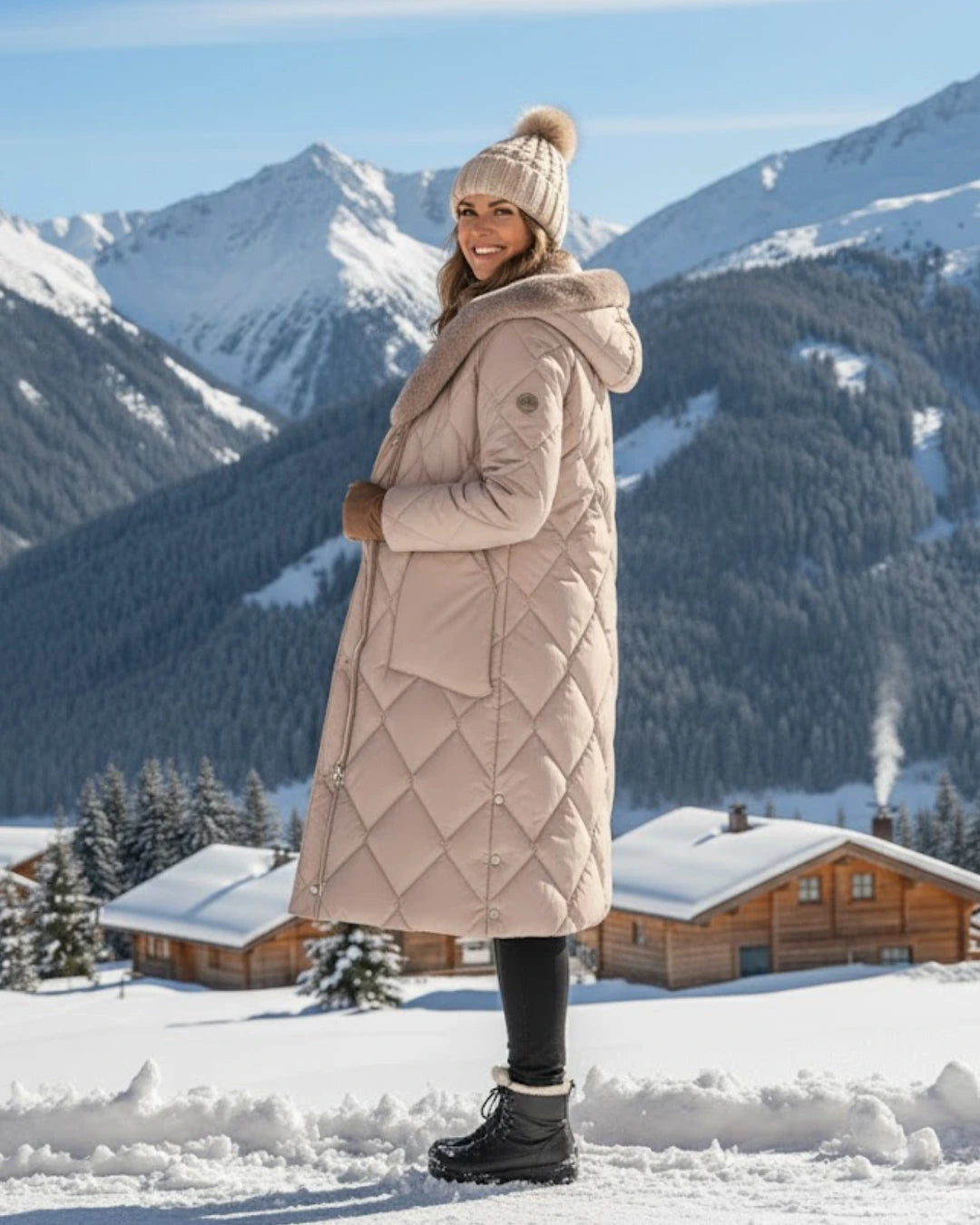 Tali v2™ | Faux-Fur Collar Quilted Wrap Puffer Coat