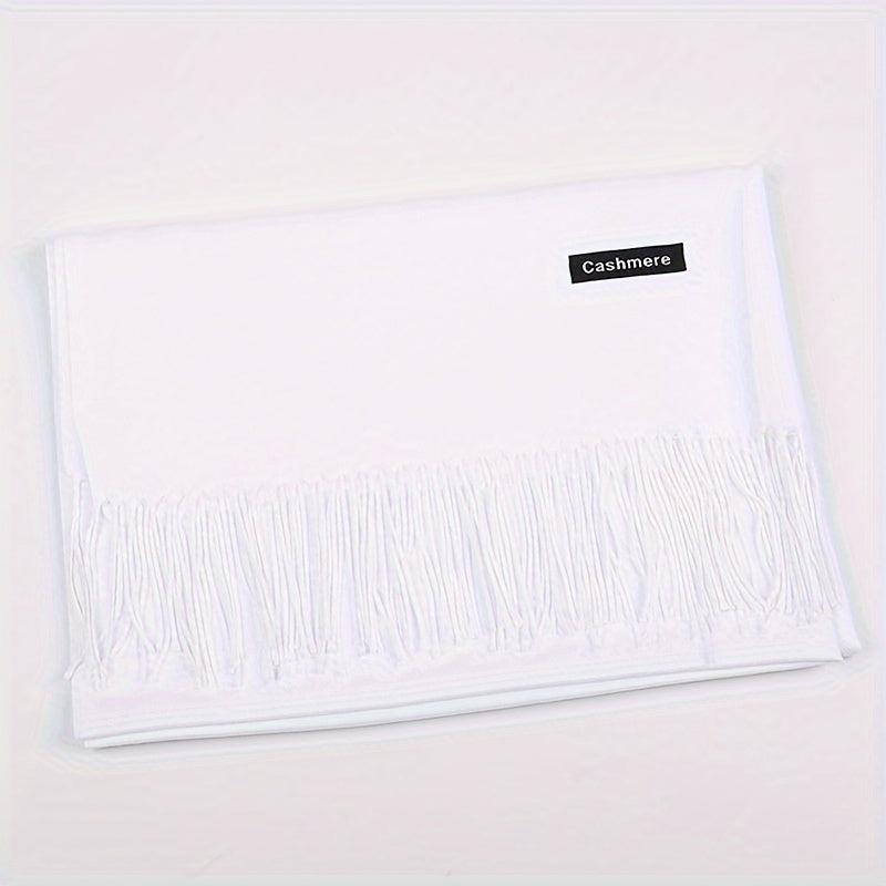Susanna™ | Solid Fringe-Trim Oversized Scarf Shawl