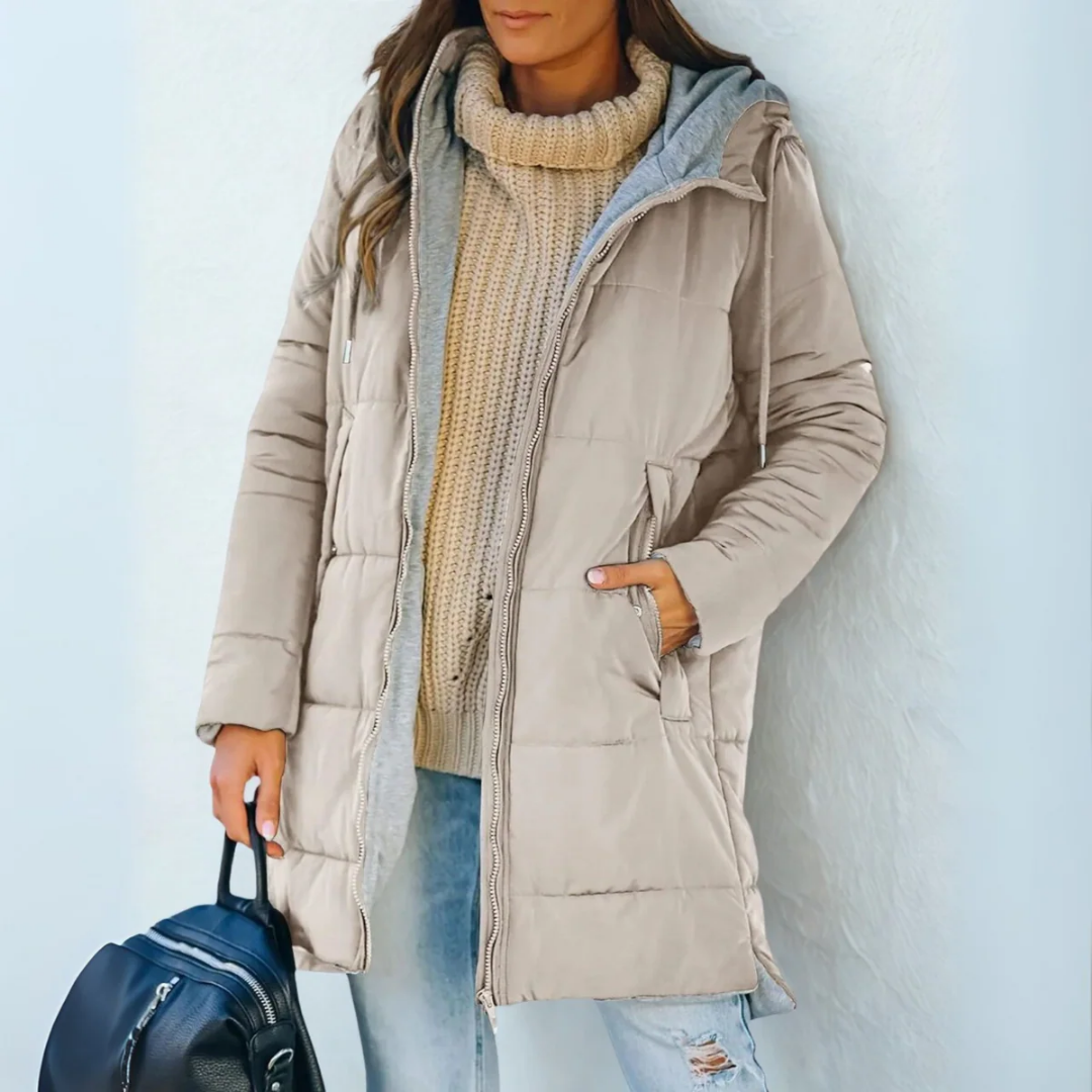 Giselle™ | Hooded Quilted Longline Puffer Coat