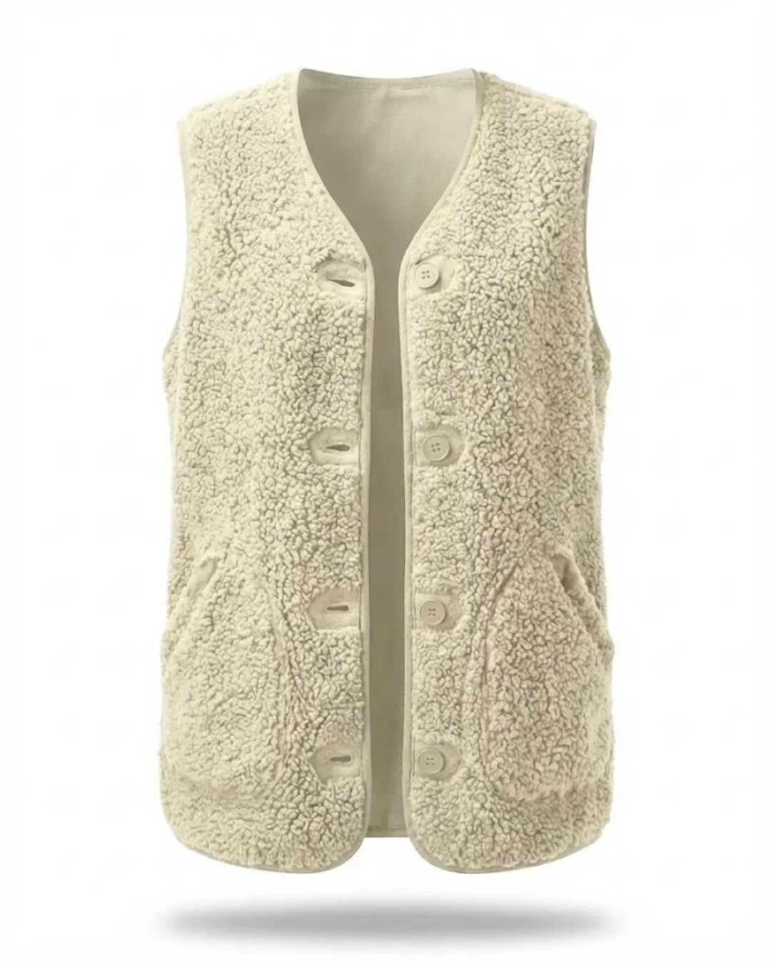 Ella™ | Teddy sherpa fleece button-front jacket