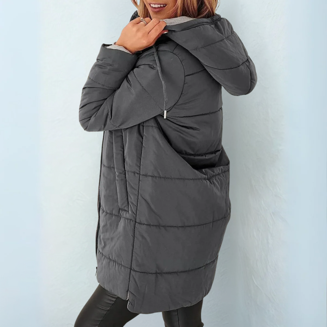 Giselle™ | Hooded Quilted Longline Puffer Coat