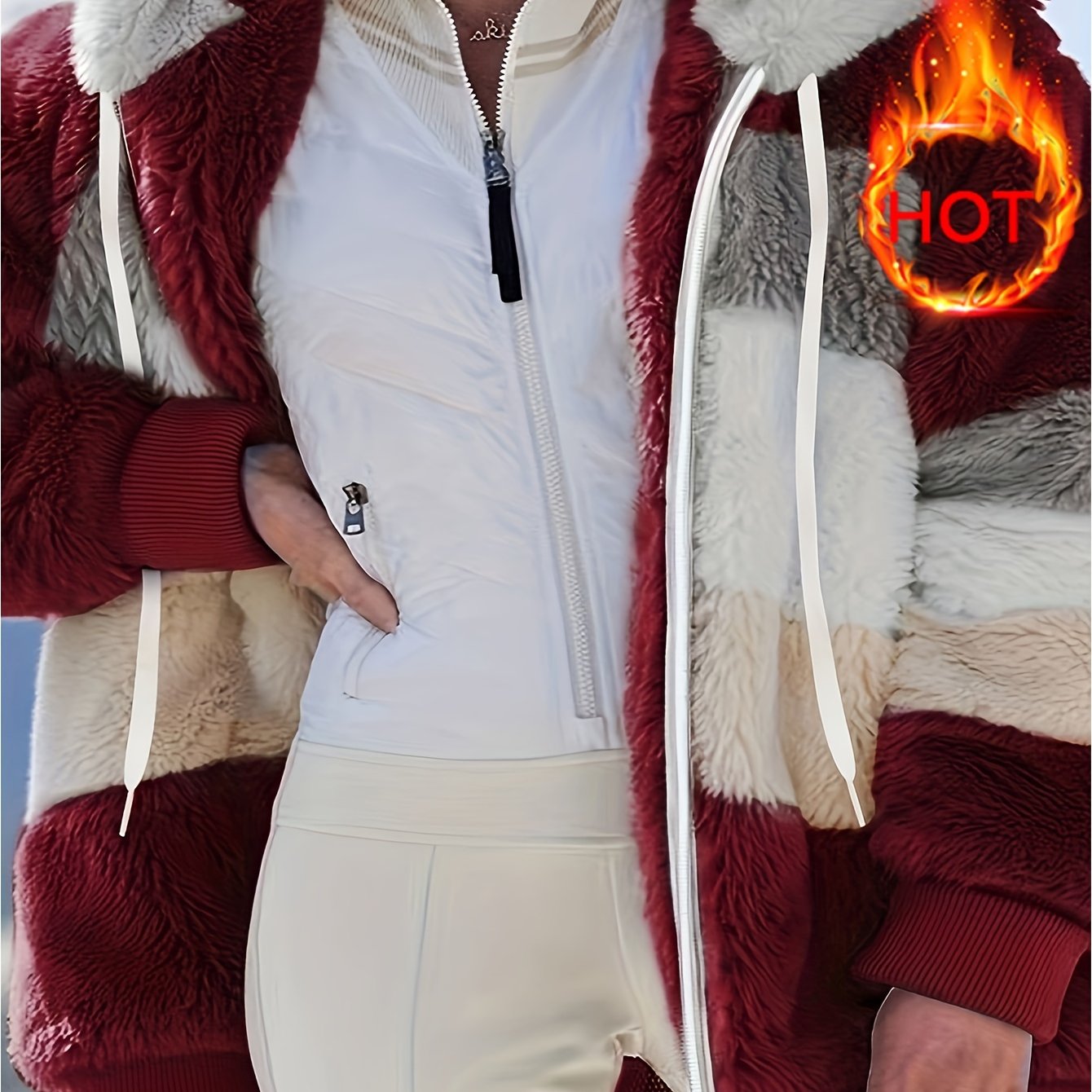 Islae™ | Elegant Faux Fur Hooded Jacket