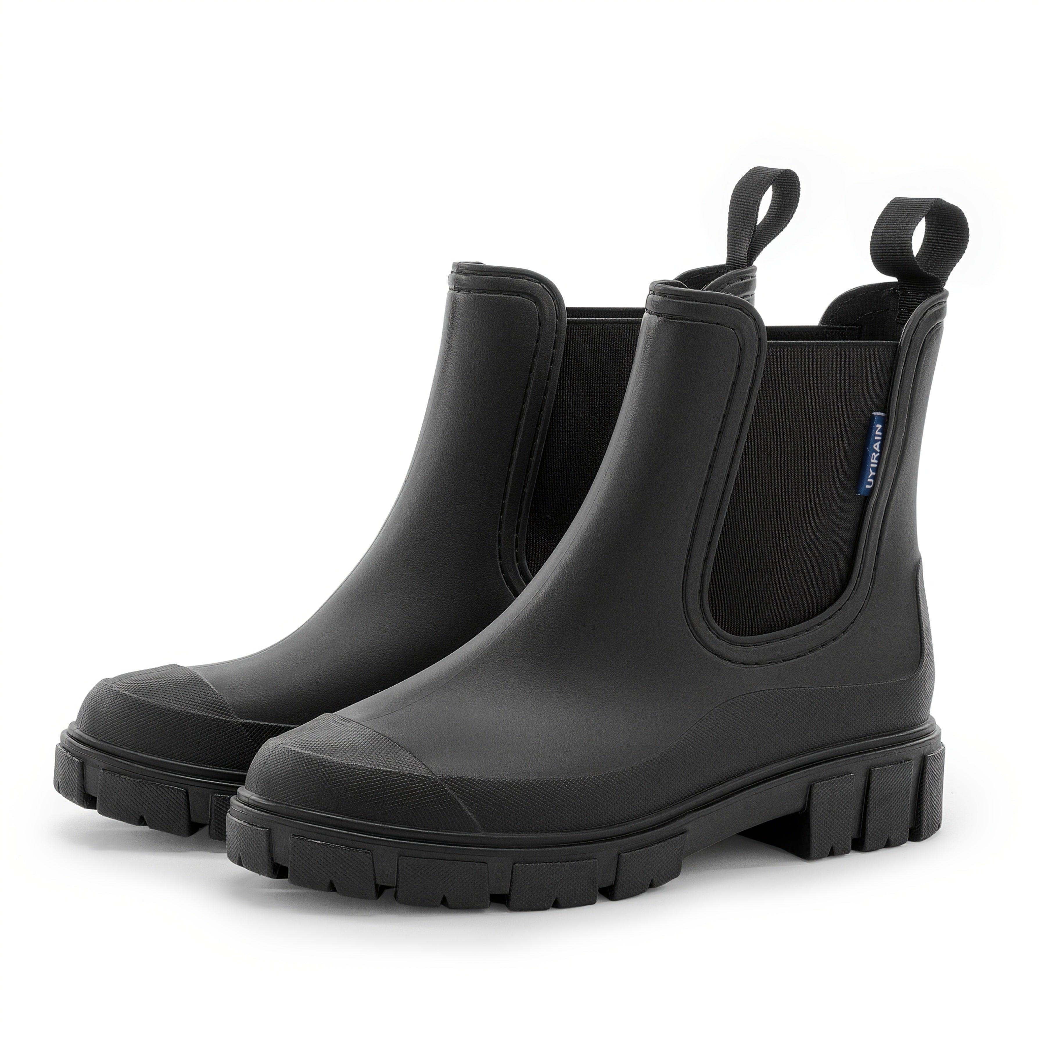 Amaranta™ | Waterproof Chelsea rubber lug-sole rain boots