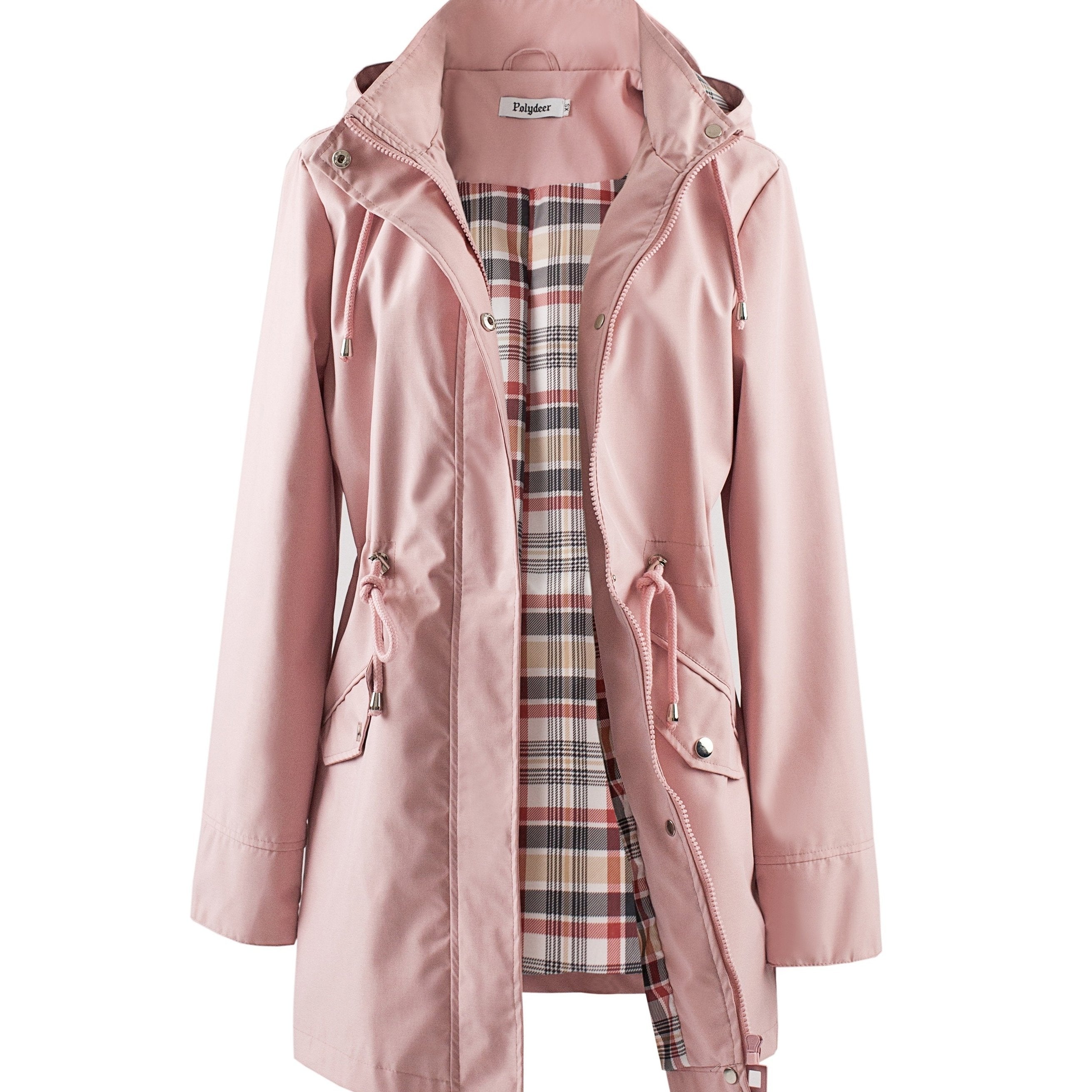 Veronica™ | Plaid Lined Drawstring Waist Hooded Parka Jacket