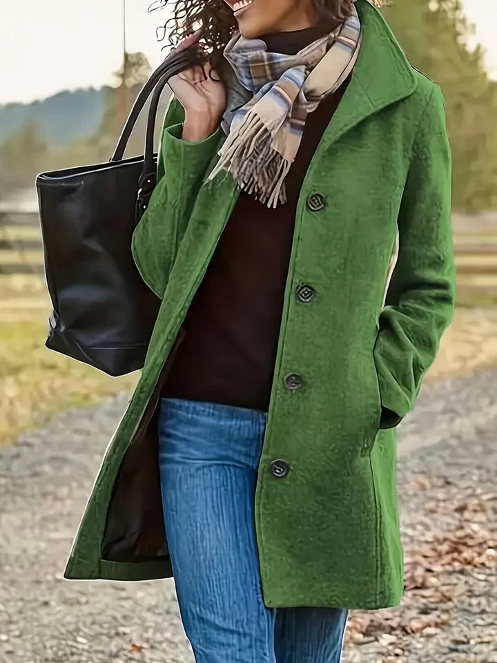 Aline™ | Long Casual Wool Coat