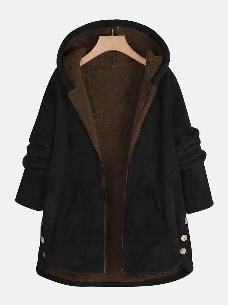 Amona™ | Hooded Plush Coat