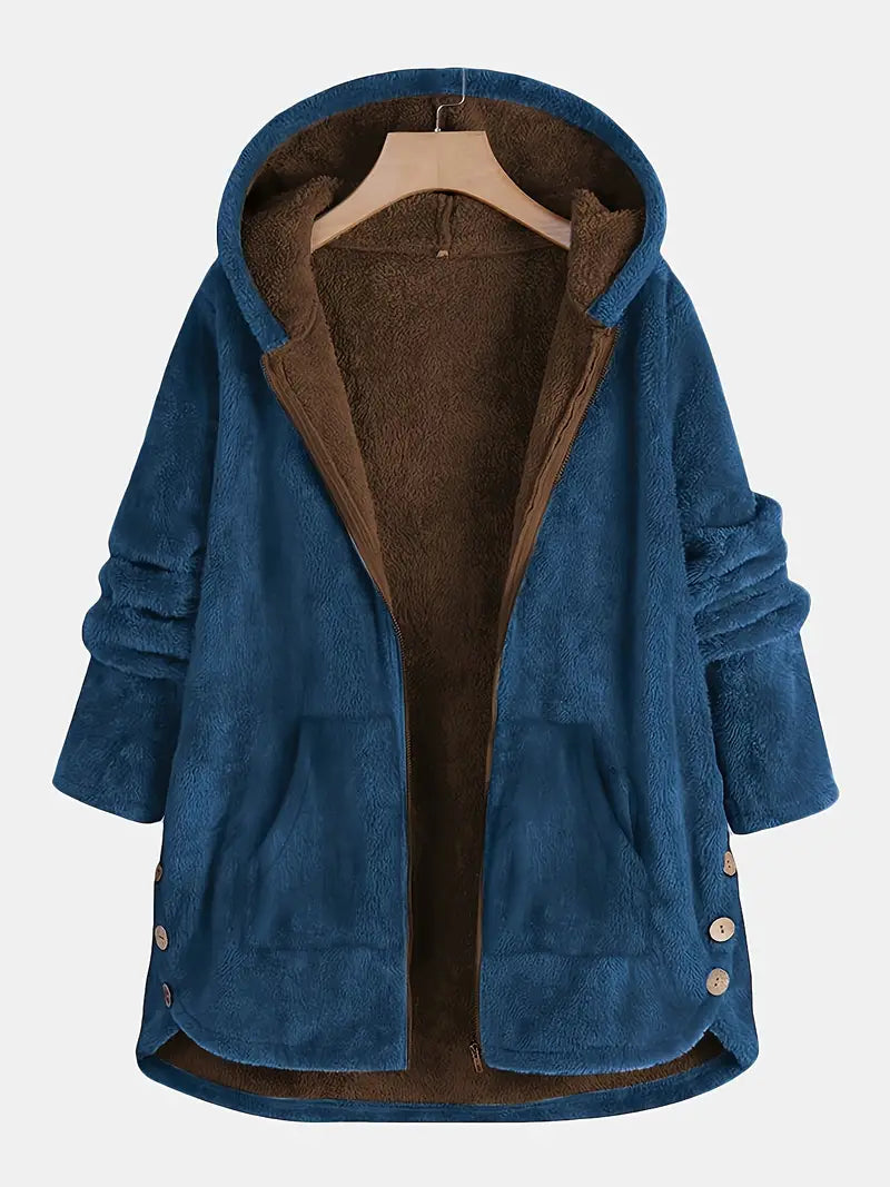 Amona™ | Hooded Plush Coat