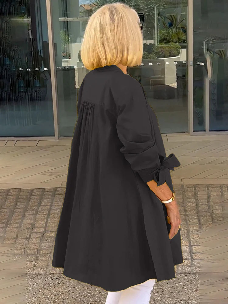 Tina™ | Flared Cotton Shirt Jacket