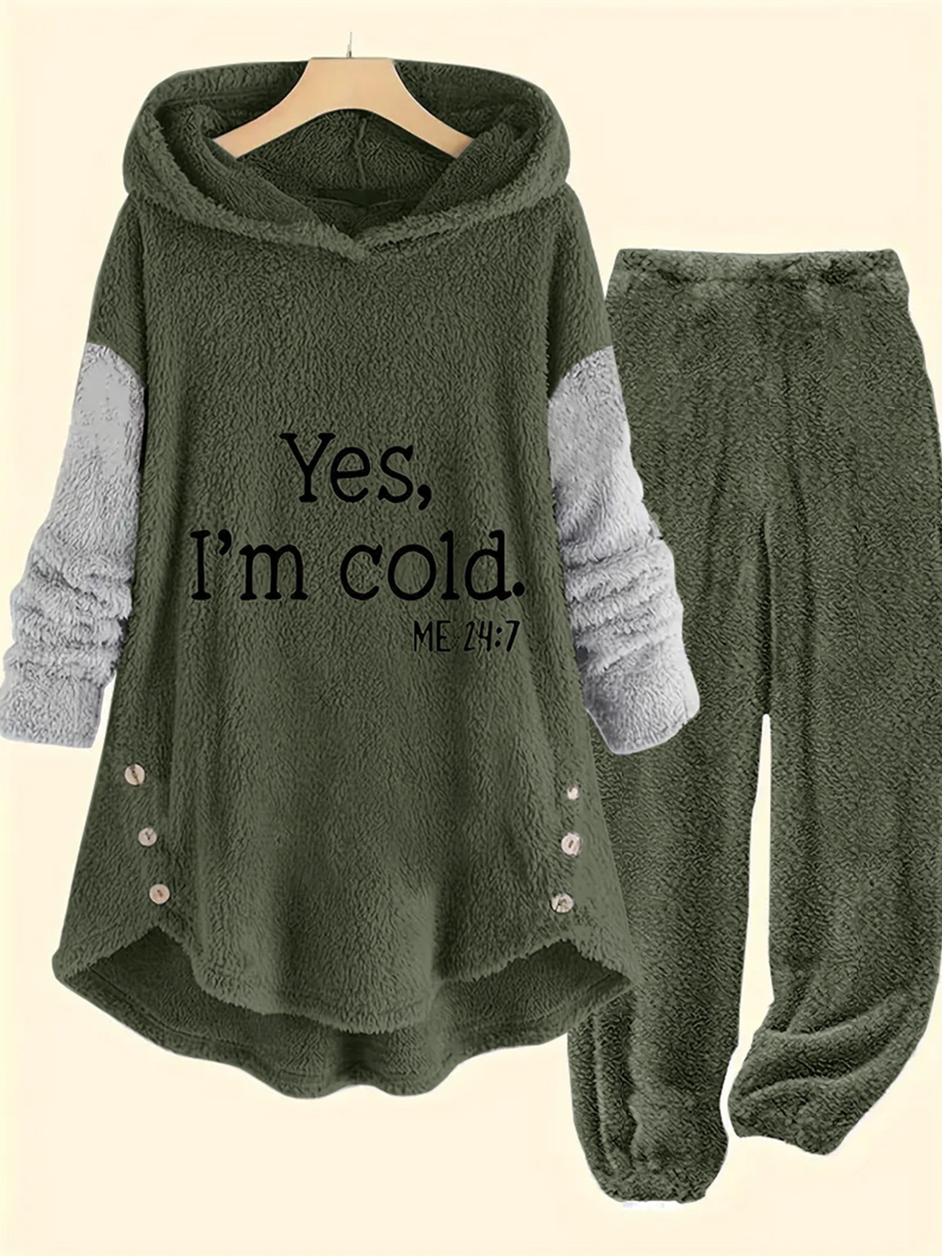 Cressida™ | Hooded Slogan Tunic Jogger Set