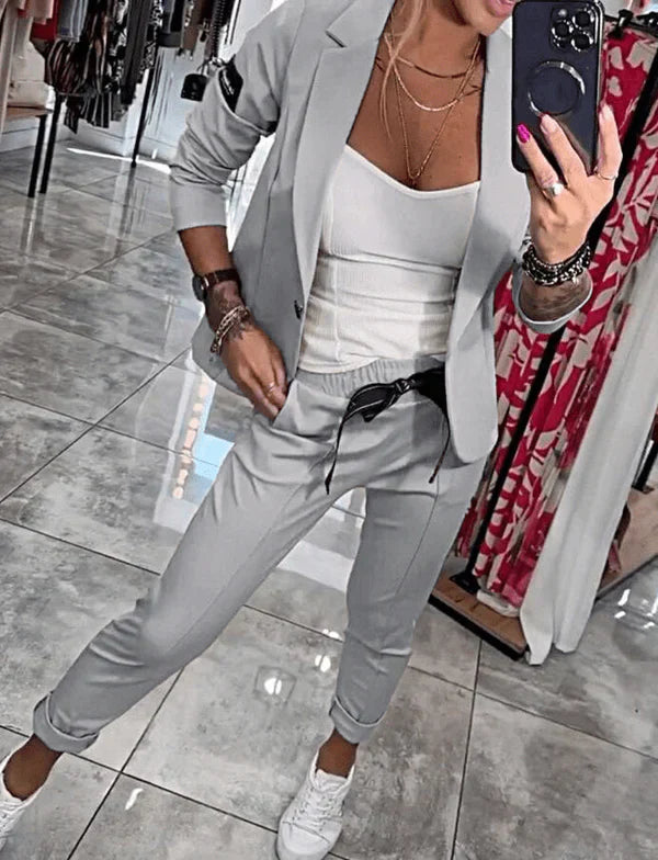 Tracy™ | Blazer and Fluid Pants Set