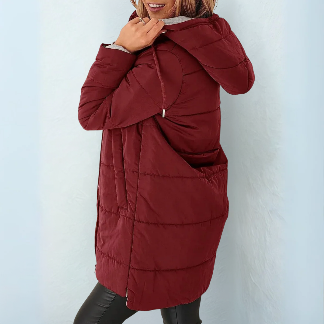 Giselle™ | Hooded Quilted Longline Puffer Coat