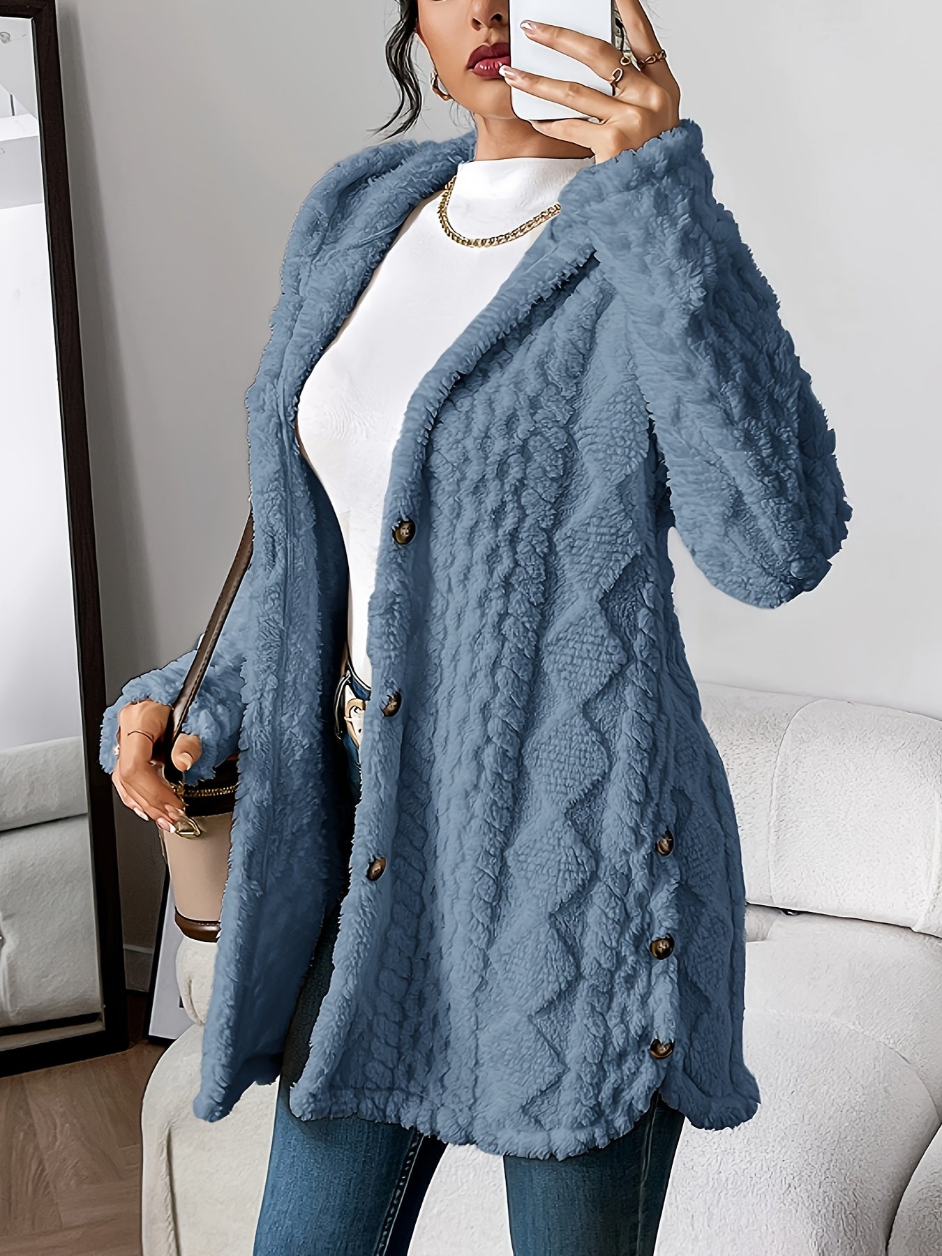 Fleur™ | Double Plush Cardigan, Comfortable Elegance