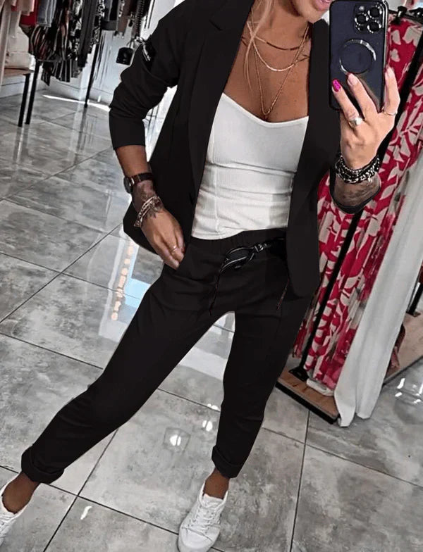 Tracy™ | Blazer and Fluid Pants Set