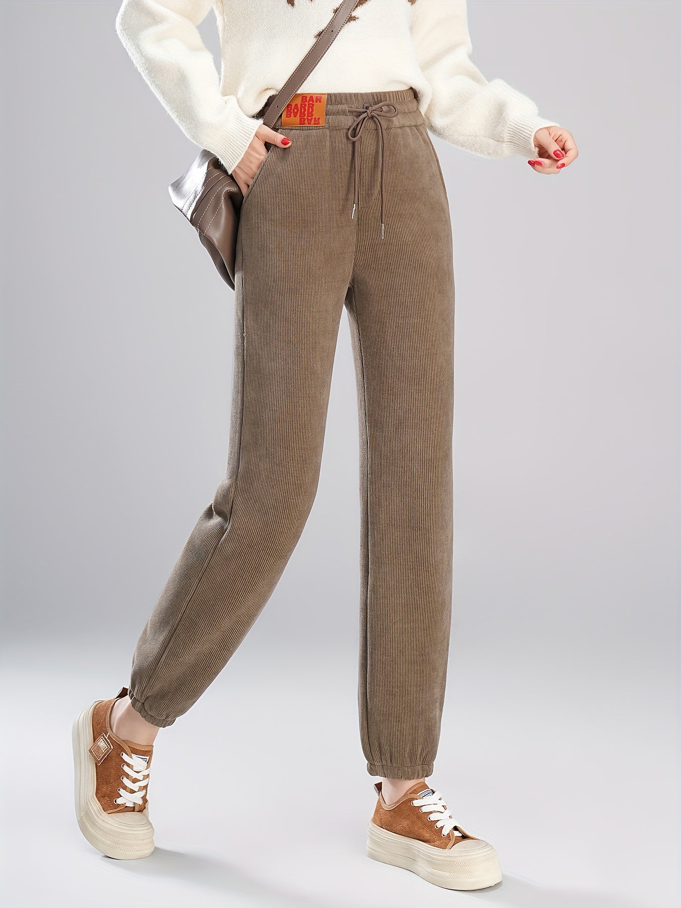 Catriona™ | Fleece-Lined Corduroy Relaxed Jogger Pants