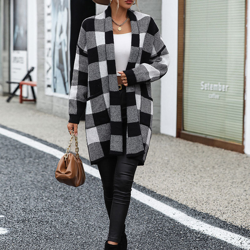 Mae™ | Casual Plaid Cardigan