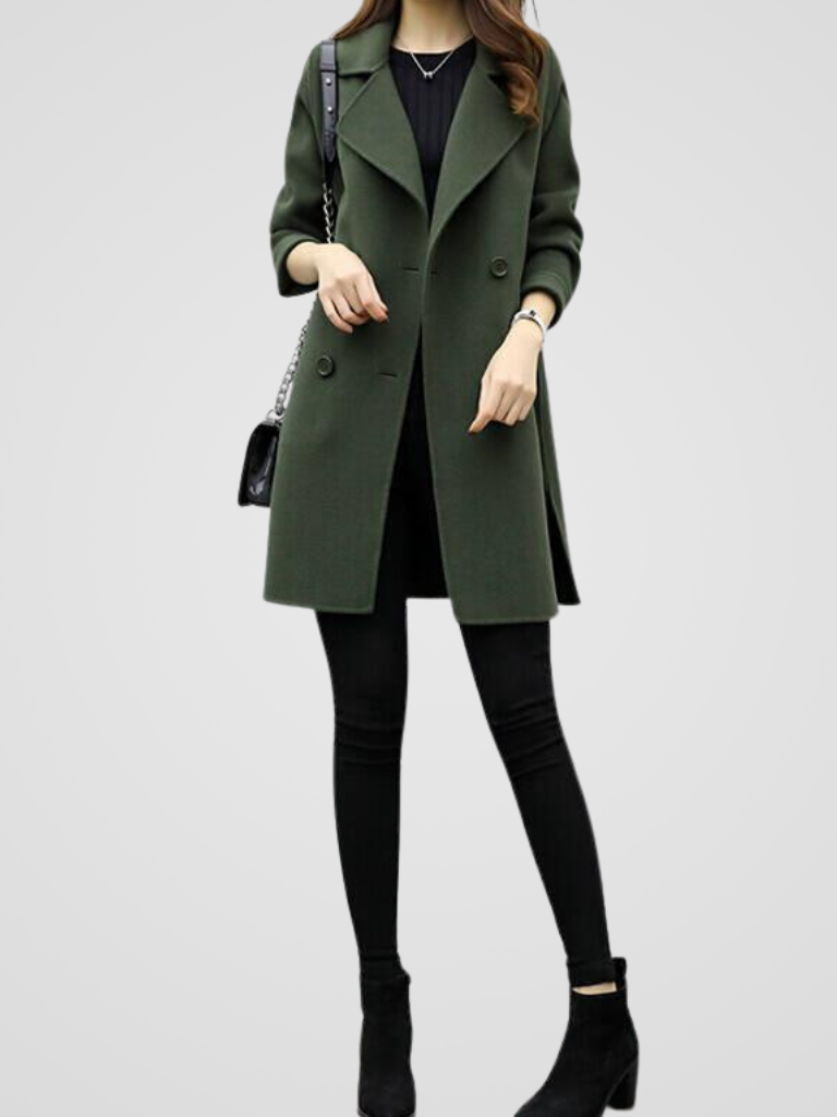 Roxana™ | Oversized Lapel Double-Breasted Tailored Coat