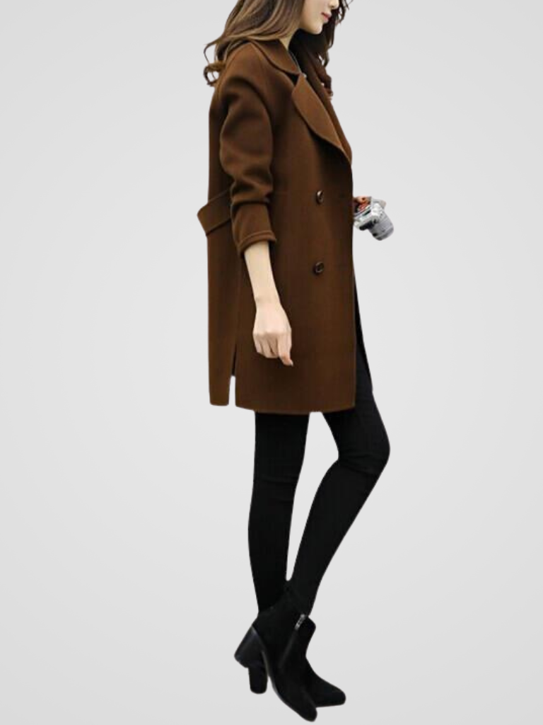 Roxana™ | Oversized Lapel Double-Breasted Tailored Coat