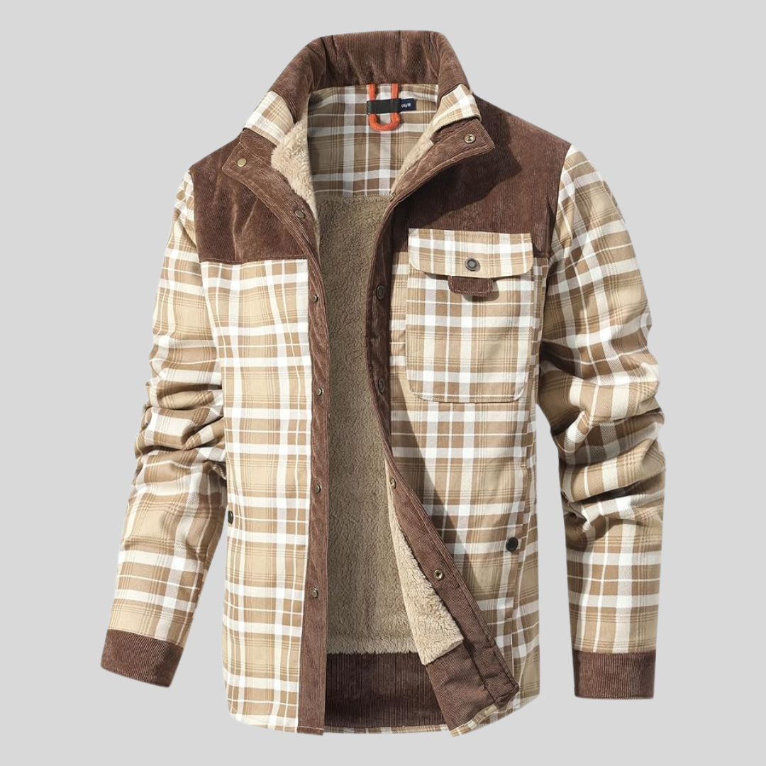 Bard™ | Sherpa-Lined Plaid Shirt Jacket