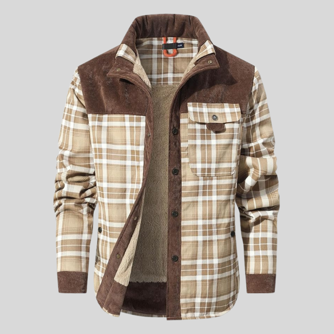 Bard™ | Sherpa-Lined Plaid Shirt Jacket