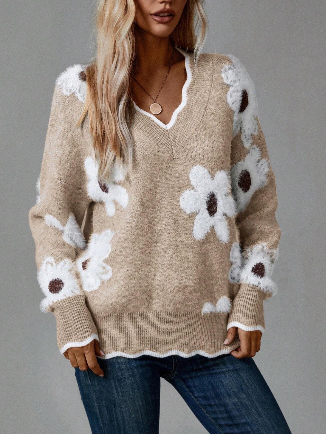 Lydia™ | Elegant Knit Sweater with Lace